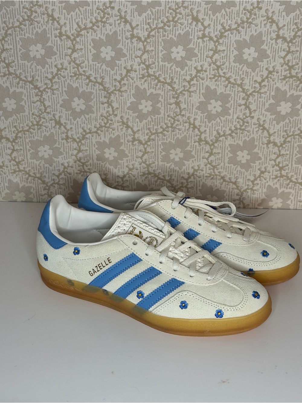 adidas Gazelle Women’s Light Blue Floral Sneakers